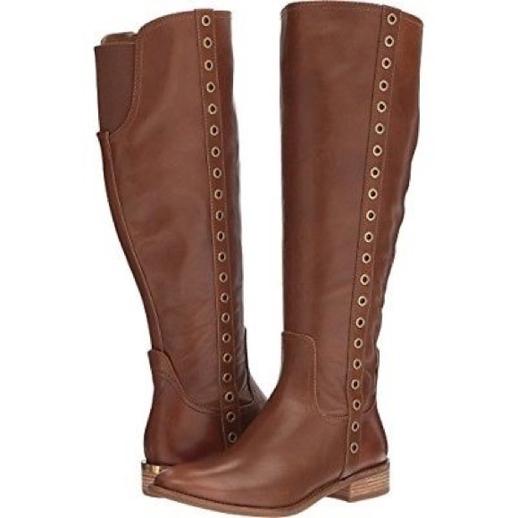 Michael Kors Shoes - Michael Kors Cognac Leather Knee High Boots